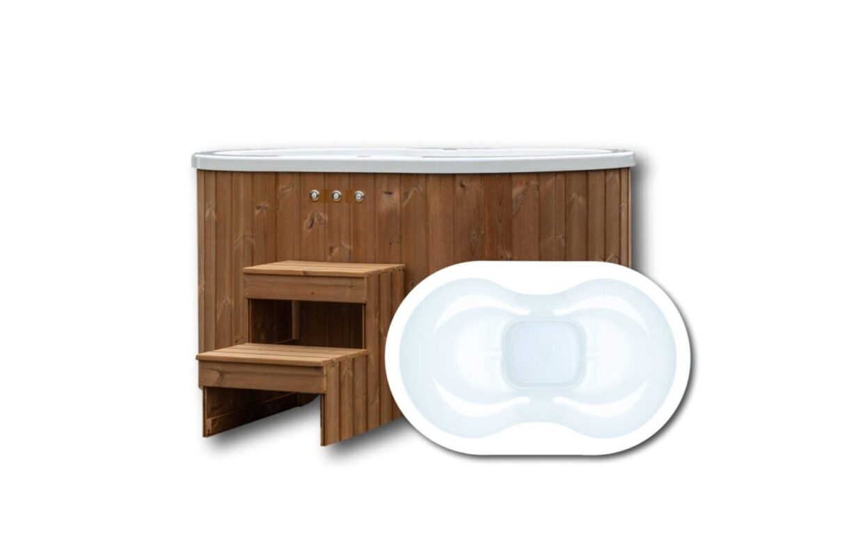 Balia ogrodowa, akrylowa z hydromasażem 2-osobowa 2