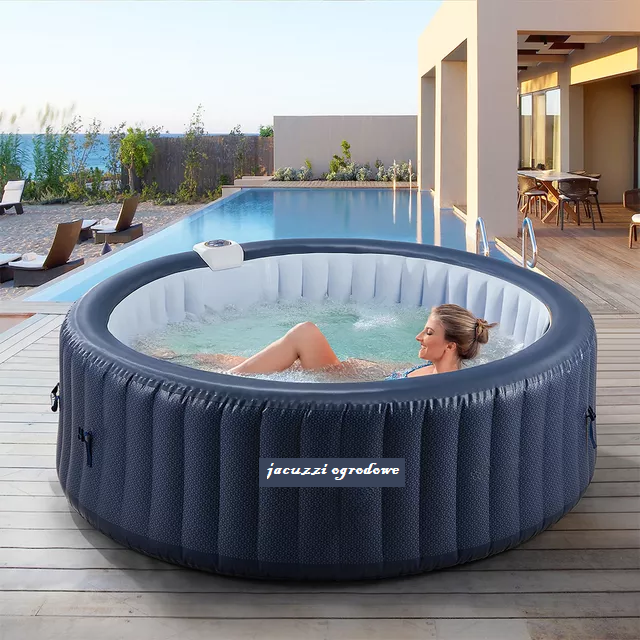 Duże jacuzzi ogrodowe z hydromasażem 208x208x65 cm