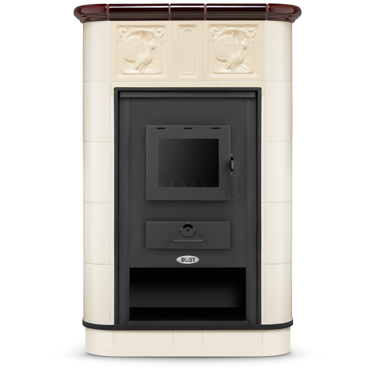 Piec kominek kaflowy stalowy ceramiczny IVALO z płaszczem wodnym kocioł CO 1